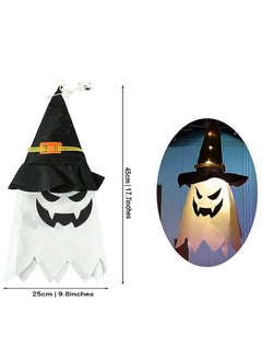 Brain Giggles Brain Giggles Set of 3 LED Ghost Light Decorations Hanging Wizard Hat Lamp Perfect for Indoor Outdoor Spooky Decoration  - Image 2