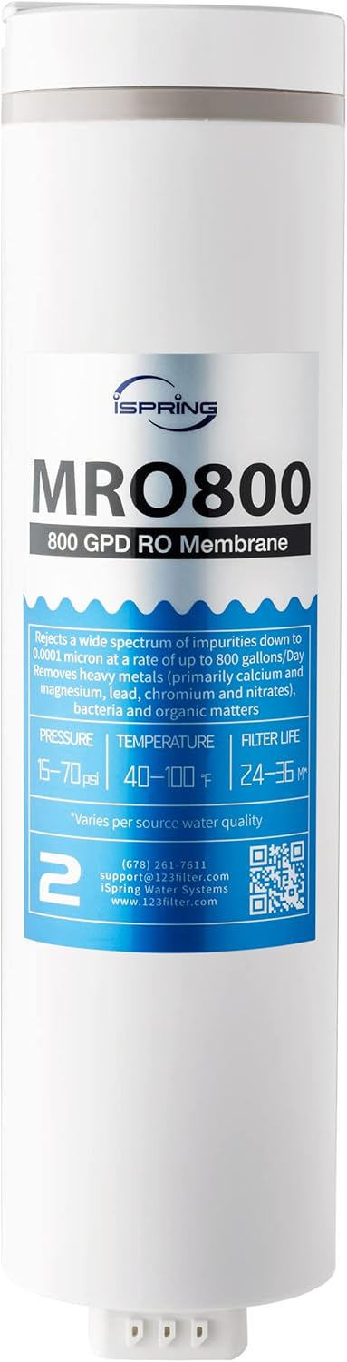 iSpring غشاء التناضح العكسي iSpring RO بديل عالي التدفق يصل إلى 800 جالون في اليوم 251 نسبة المياه النقية إلى المياه المهدرة - Image 1
