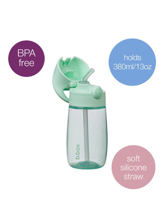 B.Box Drink Bottle Junior with Straw | Leakproof Reusable Water Bottle for Toddlers & Kids 12+ Months | Easy Press Button Lid | BPA-Free | 12.8 fl oz-Spearmint - Image 2