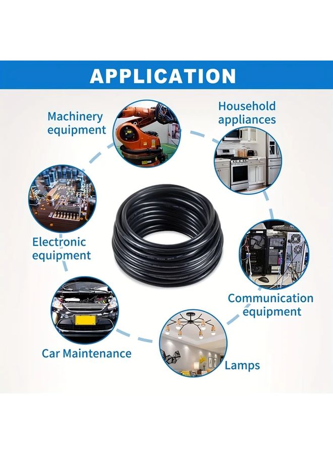 1 Roll 20ft 22AWG 0.3mm2 PVC Electrical Wire 5 Core Extension Cable Oxygen Free Tinned Copper DC 5V 12V 24V 300V Compatible 110V 240V Operating Voltage Hard Wired Power Supply - Image 5