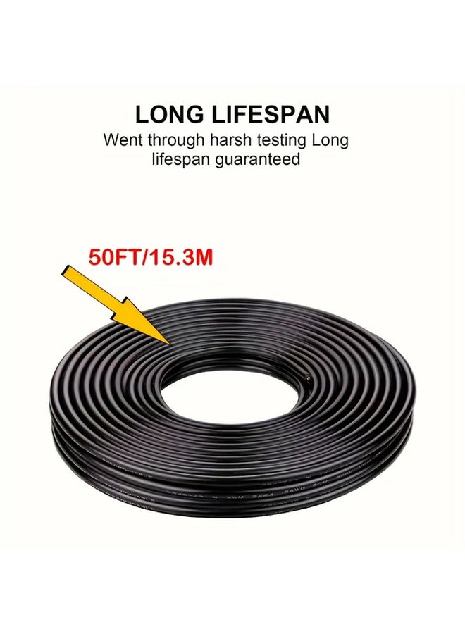 1 Roll 20ft 22AWG 0.3mm2 PVC Electrical Wire 5 Core Extension Cable Oxygen Free Tinned Copper DC 5V 12V 24V 300V Compatible 110V 240V Operating Voltage Hard Wired Power Supply - Image 4