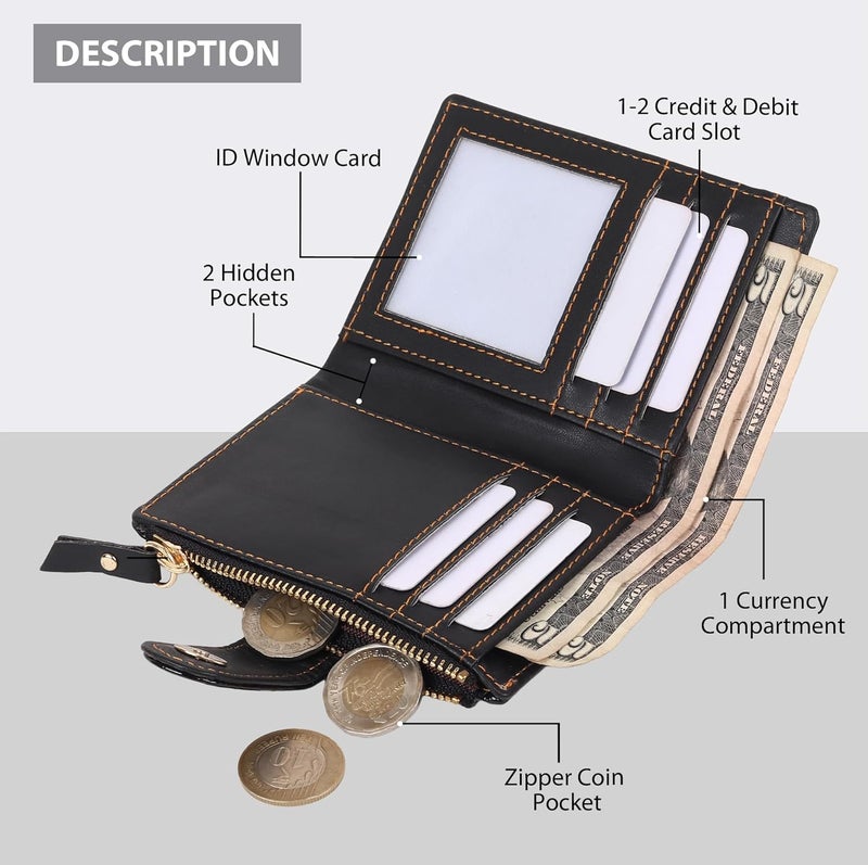 SAMTROH PU Leather Wallet for Women (Black) - Image 3