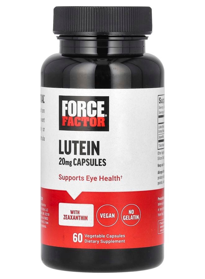 Force Factor Lutein 20 mg 60 Vegetable Capsules