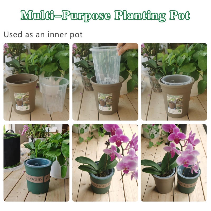 pavtner Orchid Pot, 3.9''W Ã— 4.8''H 6 Pack,Orchid Pots with Holes,Sturdy Clear Plastic Ochird Nursery Pot for Repotting, Flower Plant Pot for Orchids Planter,Good Ventilation and Healthy Root Growth - Image 4