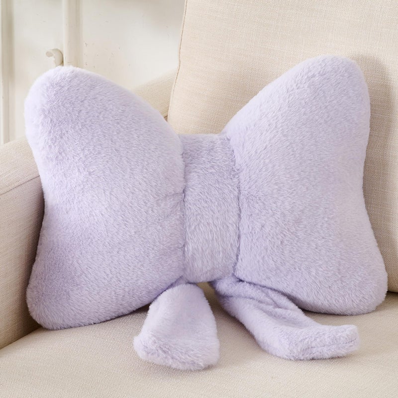 XIAIJIA Bowknot Throw Pillows Bow Decorative Pillow Aesthetic Home Decor Knot Plush Pillows Soft Seat Cushions Cute Throw Pillow for Couch Bow Room Decor - Image 1