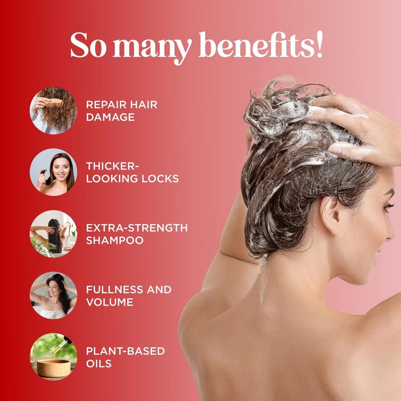 Maple Holistics Ultra Biotin Shampoo for Thinning Hair - Extra Strength Volumizing Shampoo for Men and Women with B Vitamins and Rosemary Essential Oil - Sulfate Free Shampoo Biotin Formula for Hair and Scalp Care - Image 2