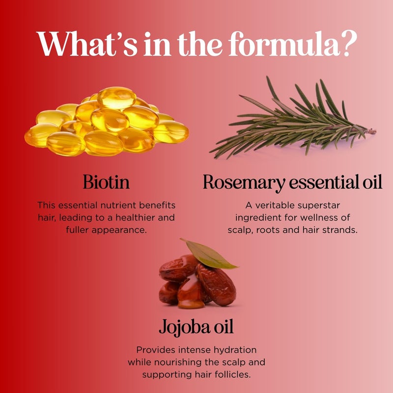 Maple Holistics Ultra Biotin Shampoo for Thinning Hair - Extra Strength Volumizing Shampoo for Men and Women with B Vitamins and Rosemary Essential Oil - Sulfate Free Shampoo Biotin Formula for Hair and Scalp Care - Image 4