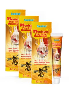 Sumifun 3-PACK Meniscus Pain Relief Ointment - Relieve pain in neck, shoulders, back, hips, joints, muscles, knees and feet 20g*3  - Image 1