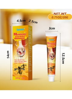 Sumifun 3-PACK Meniscus Pain Relief Ointment - Relieve pain in neck, shoulders, back, hips, joints, muscles, knees and feet 20g*3  - Image 2