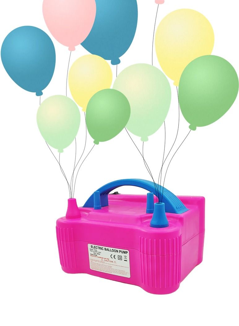 Portable Dual Nozzle Electric Balloon Blower Pump Inflator for Birthday House Anniversary Party Bedroom Decoration - Image 2