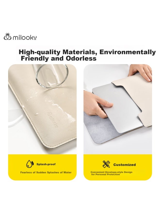 Milooky حقيبة داخلية للكمبيوتر المحمول Apple Macbook لحقيبة Macbook Pro14 الواقية Lenovo Huawei Plus غطاء جلد مخملي - Image 2