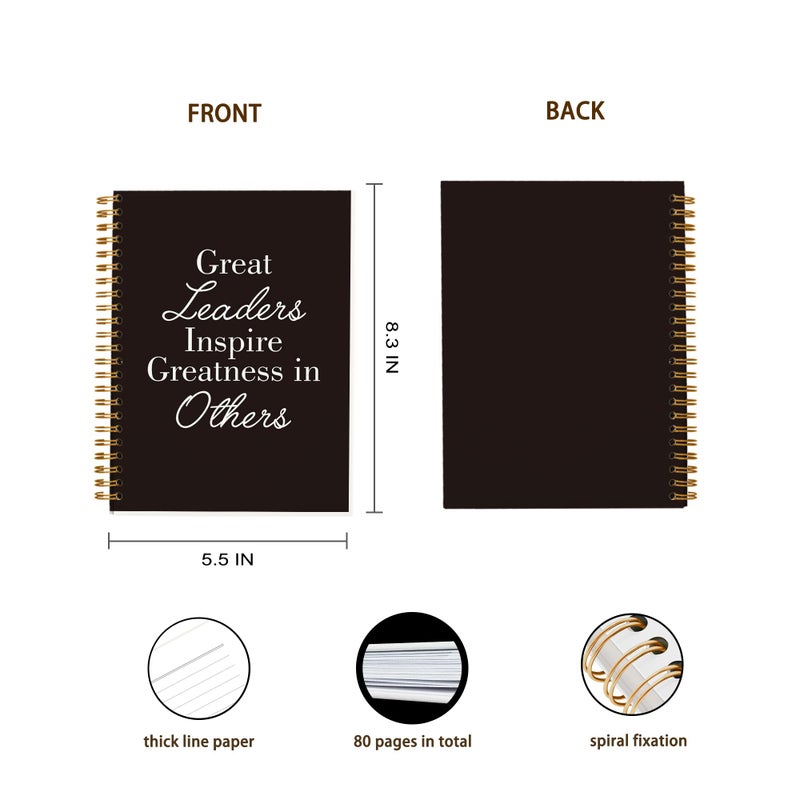 OXW Boss Gifts, Leadership Gifts Notebook Journal, Cool Gifts for Bosses, Thank You Gifts for Women Men Coworkers, Appreciation Gifts for Boss Leader Mentor Supervisor Manager(5.5'' X 8.3'') - Image 4