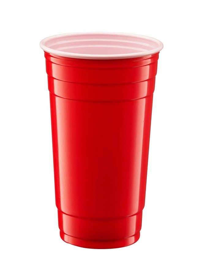 GUSTO [18 oz. - 100 Count] Disposable Plastic Red Cups, Party Drinking Cups for Events and Everyday Use - Image 2