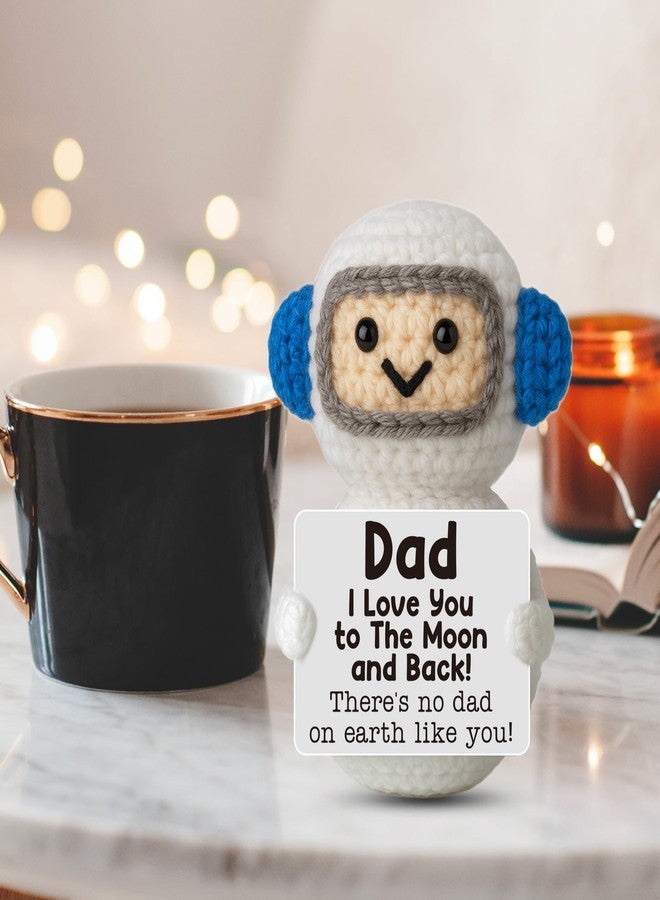 MAMAGIFTREE Handmade Crochet for Dad - Funny Cute Small Astronaut Gift for Dad, Father's Day Birthday Gifts from Daughter Son Wife, Papa Gift Idea - Image 5