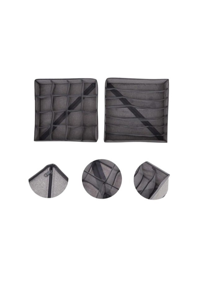 Multi Grids Clothes Storage Organizer - 4 Pcs  - Image 2