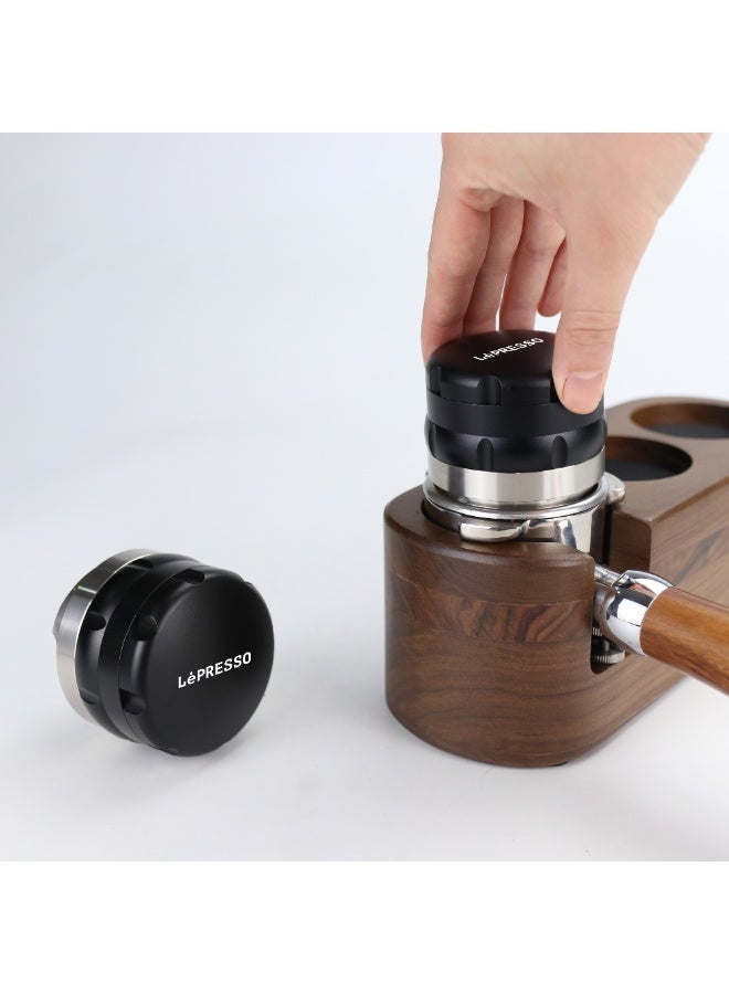 LePRESSO Coffee Distributor Levelling Tool 58.35mm Four Angled Slopes / Distributor Espresso Machine / 58 mm Portafilter’s Baskets / Material Stainless Steel SUS304, Alloy - Black - Image 4