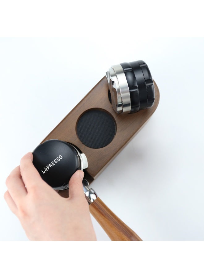 LePRESSO Coffee Distributor Levelling Tool 58.35mm Four Angled Slopes / Distributor Espresso Machine / 58 mm Portafilter’s Baskets / Material Stainless Steel SUS304, Alloy - Black - Image 2