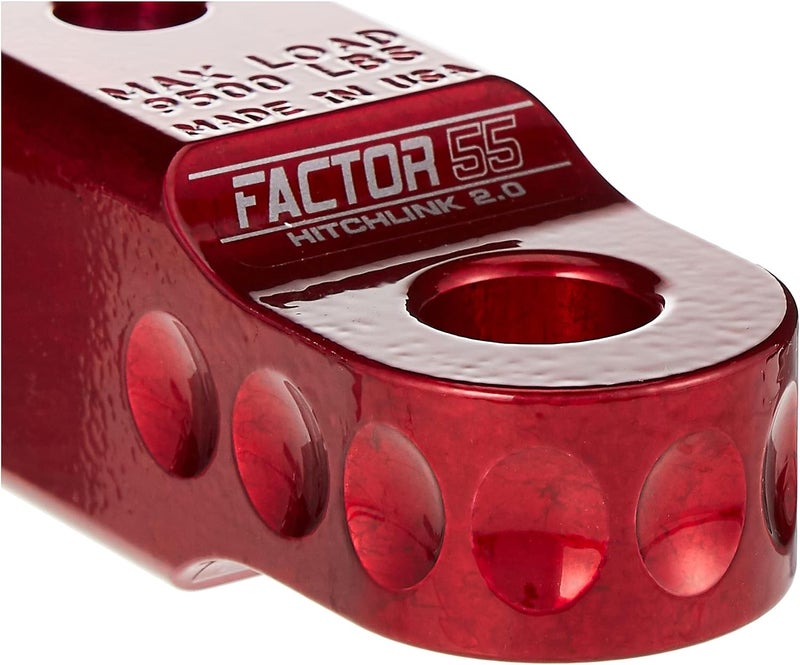Factor 55 00020-01 Hitchlink 2.0 Rated at 9500 lb Ultimate Failure at 51,000 lb Convert Your Vehicles Hitch Receiver into a Recovery Point. Ideal for 4x4 Off Road Adventures – Red - Image 2