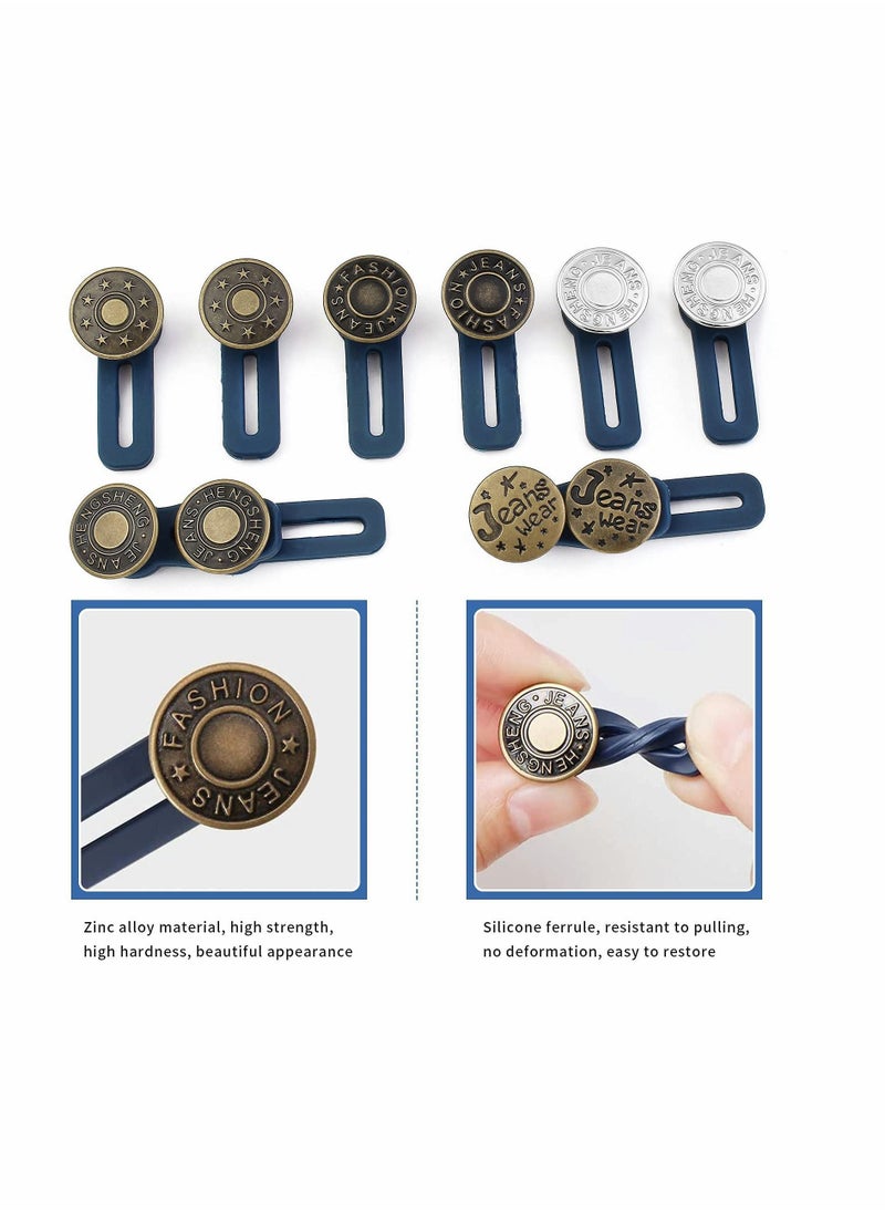 Y&D - Pants Extender Button, 5 Styles Waistband Buttons for Men and Women, No Sew Instant Extend Jeans Collar, Regular Pants... - Image 1