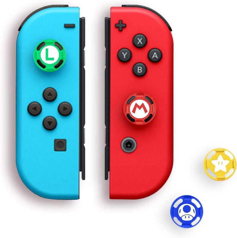 VANVENE 4Pcs Silicone Joystick Thumb Stick Grip Cover for Nintendo Switch Joy-Con Controller/Switch OLED/Switch Lite Limited Edition - Image 3