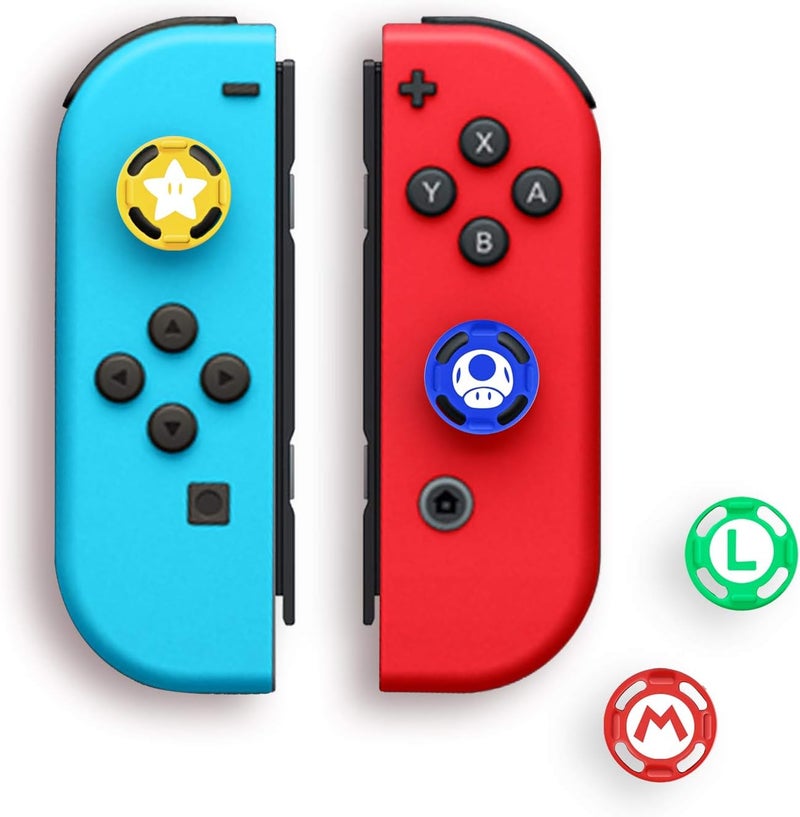 VANVENE 4Pcs Silicone Joystick Thumb Stick Grip Cover for Nintendo Switch Joy-Con Controller/Switch OLED/Switch Lite Limited Edition - Image 4