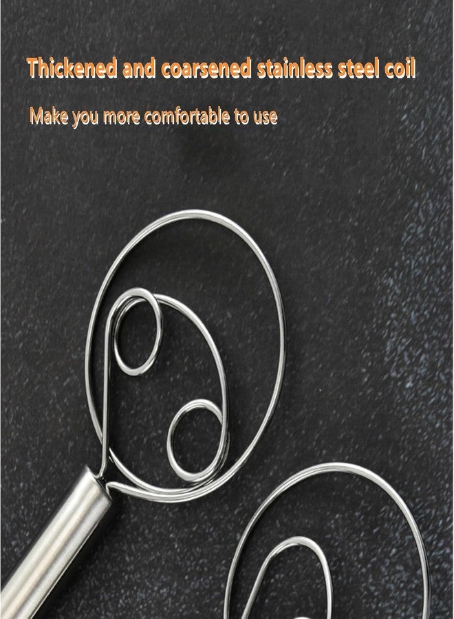 Diskary Dough Whisk, Rustproof Bread Whisk, Food Grade Stainless Steel Hand Mixer, Dutch Dough Whisk for Cooking, Blending, Whisking, Stirring, Pizza, Pastry, Cake Batter. (1) - Image 4