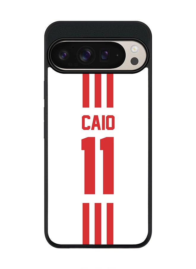 Stylizedd For Google Pixel 9 Pro XL Case,Slim fit Camera Protection, Shockproof Thin Phone cover - Football - UAE, Caio  - Image 1