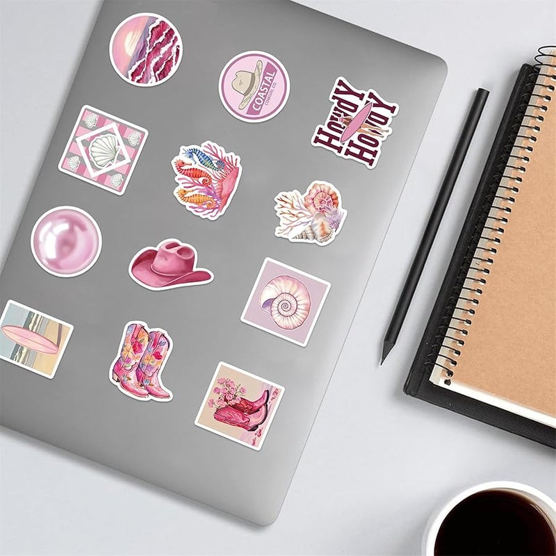 LHST 100Pcs Aesthetic Coast Stickers for Girl, Cute Ocean Beach Waterproof Vinyl Decal for Girl Teen Adult Student Water Bottle Laptop Phone Computer Skateboard Luggage Notebook - Image 4
