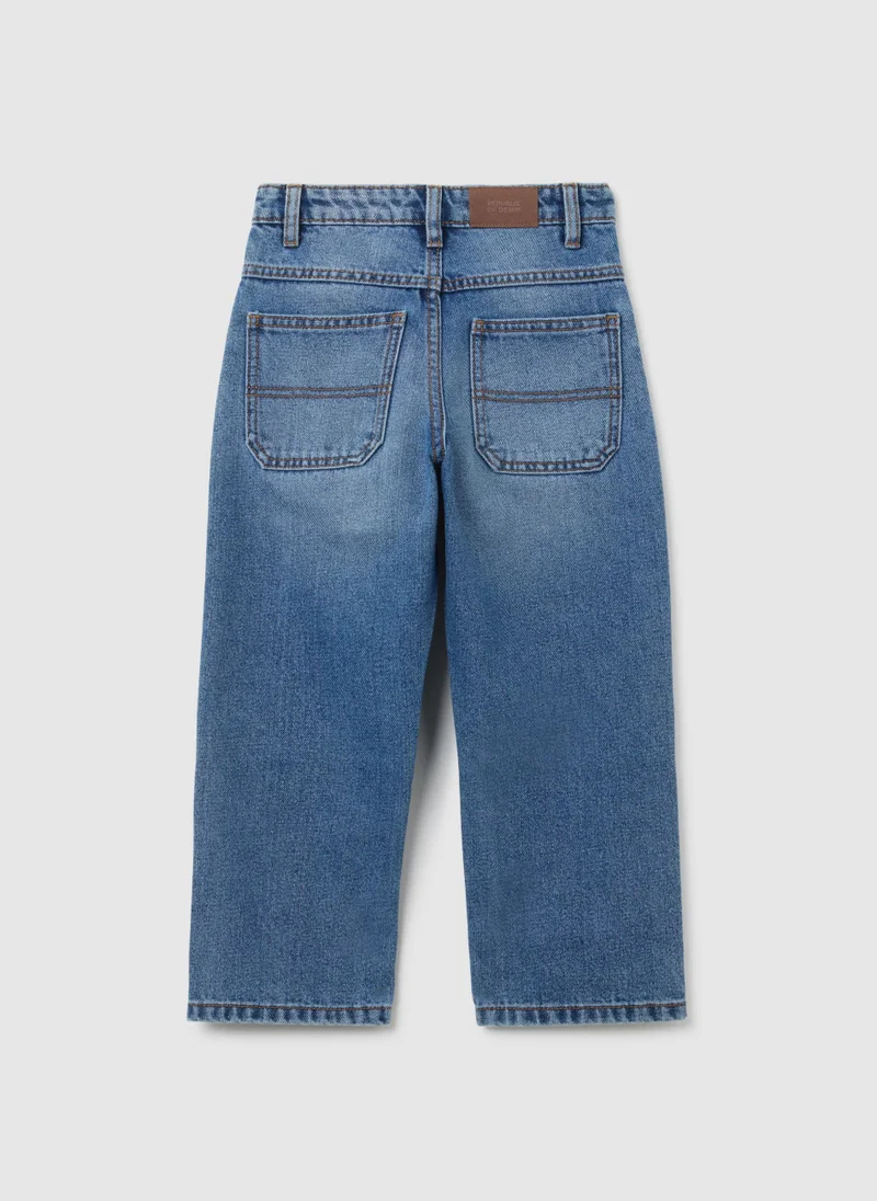 او في اس جينز أوف إس أطفال أزرق بقصة بالون من الدنيم