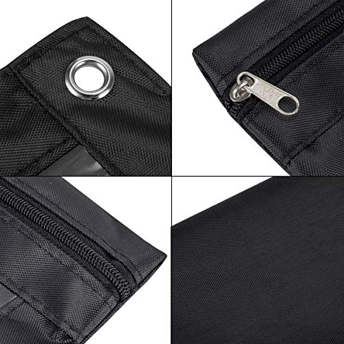 Wodison 18-Packs 3 Ring Pencil Pouch with Clear Window School Classroom Binder Pocket Case Office Stationery Bag Black - Image 5