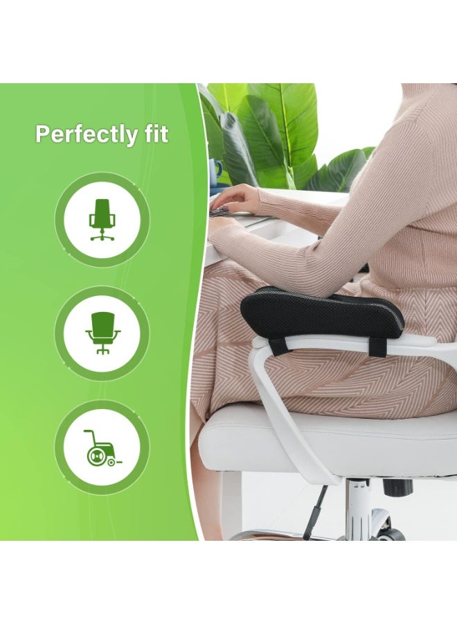 Chair Ergonomic Armrest Pads Elbow Pillow Pressure Relief Office Chair Gaming Chair armrest with Memory Foam armrest Pads 2-Piece Set of Chair (Memory Foam) - Image 2