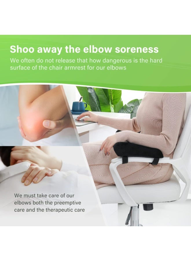 Chair Ergonomic Armrest Pads Elbow Pillow Pressure Relief Office Chair Gaming Chair armrest with Memory Foam armrest Pads 2-Piece Set of Chair (Memory Foam) - Image 3