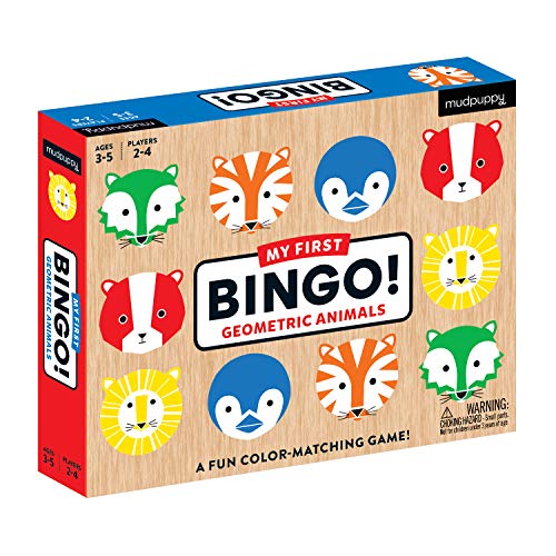 Mudpuppy Geometric Animals My First Bingo Toy Multicolor - Image 1