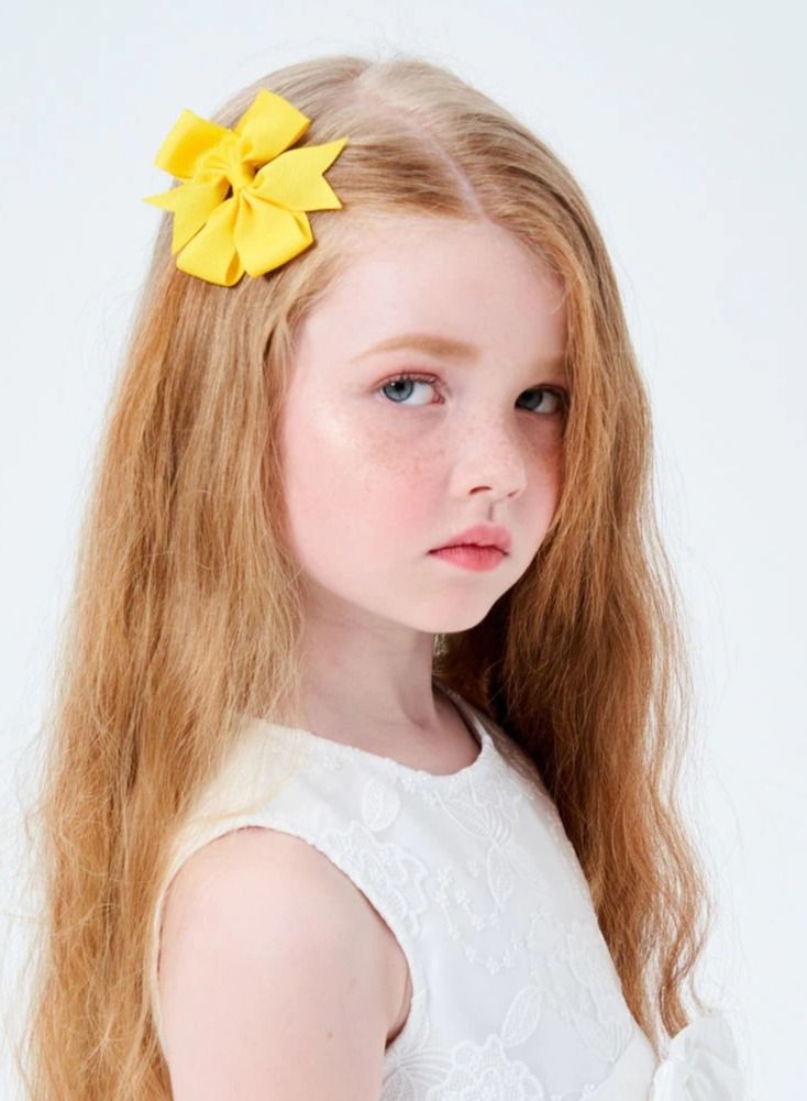 Elite Dose Yellow Bow Hair Clips Steel Clamping Body 2 Pieces for Girls - Image 4