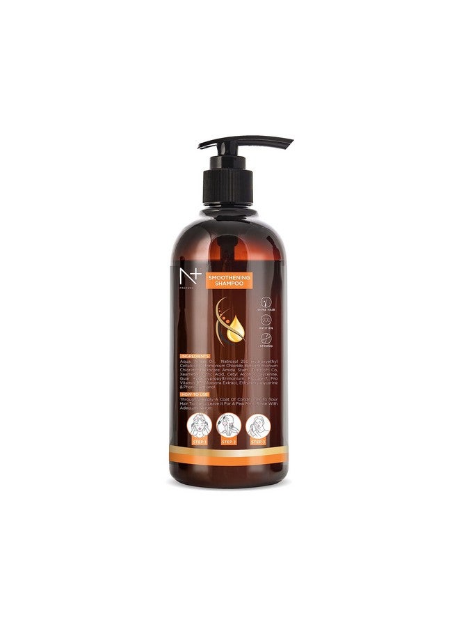 N PLUS Professional Smoothening Shampoo, For Smooth & Anti Frizz Hair, Enriched With Argan Oil, Paraben Free, 1 Count - Image 2