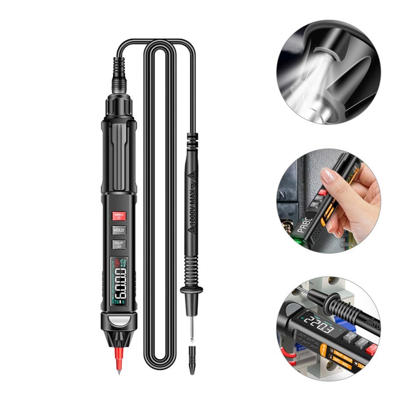 Toddmomy Prompt Digital Pen Multimeter Resistance Tester Voltmeter Ohmmeter for Electrical Testing and Diode Detection, Pocket Multi Tester Without Battery - Image 3