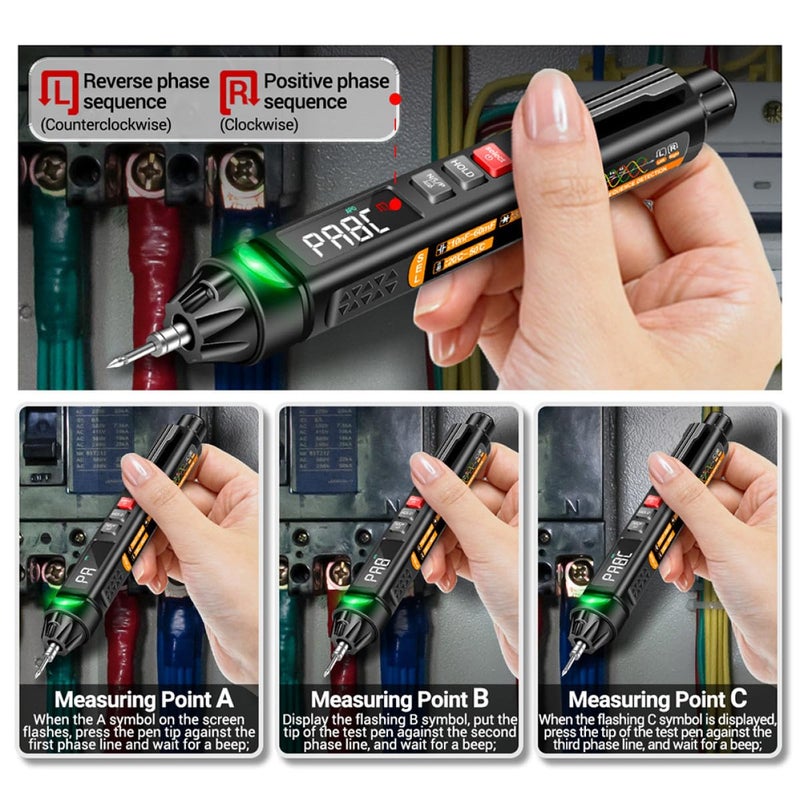 Toddmomy Prompt Digital Pen Multimeter Resistance Tester Voltmeter Ohmmeter for Electrical Testing and Diode Detection, Pocket Multi Tester Without Battery - Image 4