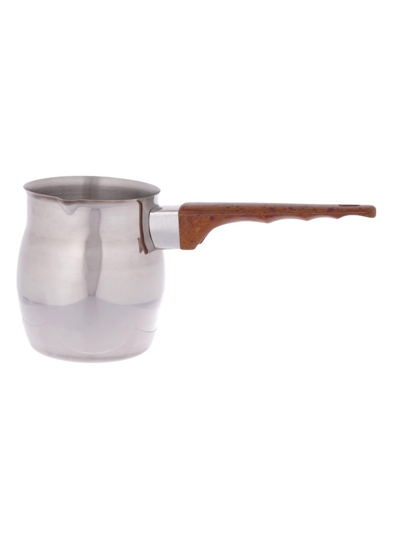 ALAMAREQ 3Pcs Stainless Steel Coffee Pot with Wooden Handle , Turkish Coffee Decanter, Ideal for Warming Milk & Making Sauces, Made of Food-Grade Material  - Image 2