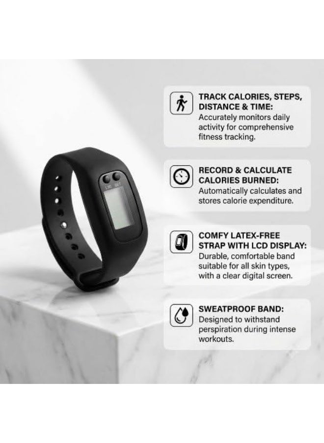 Digital Sports Watch Step Distance Calorie Time Tracker Watch with Clear LCD Display Comfortable Sweatproof Band for Workout, Daily Activities and Casual Use. - Image 4