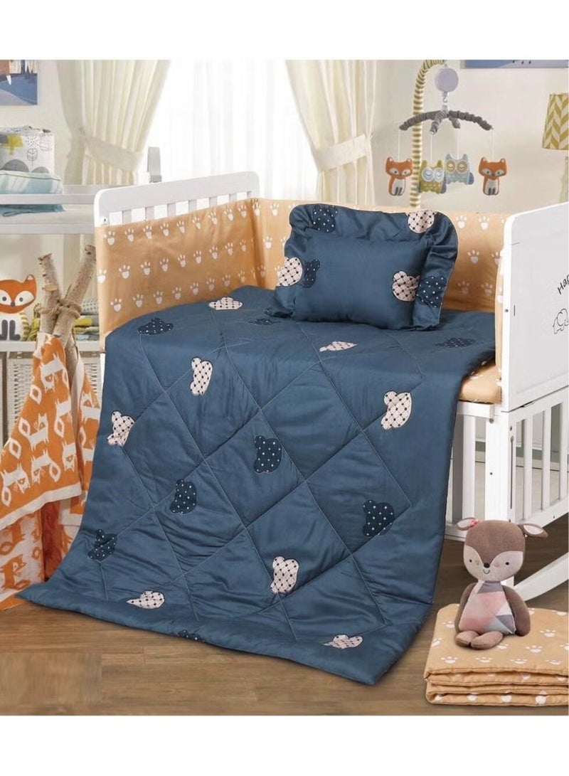 Hours Horse bed sheet set decorated with star prints, consisting of 5 pieces, single size - Lucas-046 - Image 1