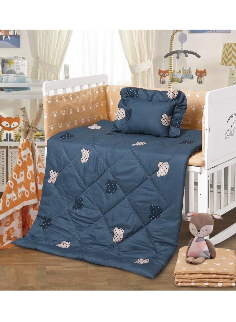 Hours Horse bed sheet set decorated with star prints, consisting of 5 pieces, single size - Lucas-046 - Image 2