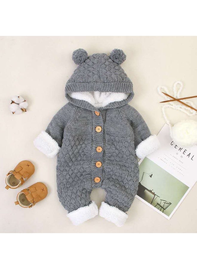 بدلة قطنية محبوكة للأطفال - أزياء صوفية للمولود الجديد