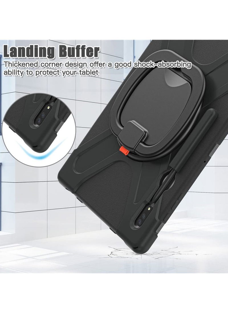 SYOSI 360 Rotation Case for Samsung Galaxy S8 Ultra 14.6" Sturdy Cover Rotate Ring Stand Shoulder Carrying Strap Hand Strap Rugged Children Adults Outdoor Case - Image 5