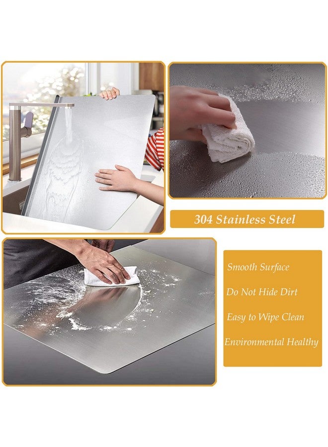 tonchean Stainless Steel Cutting Board with Lip, Extra Large Stove Top Chopping Board Pastry Board Kneading Board Noodle Boards 32”x 20” with Rolling Pin  - Image 2