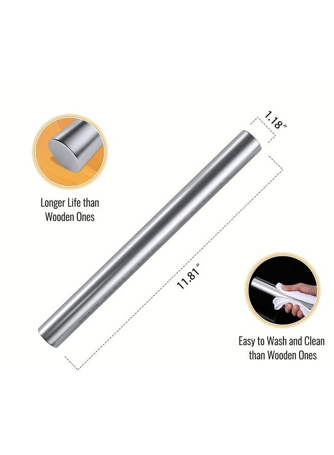 tonchean Stainless Steel Cutting Board with Lip, Extra Large Stove Top Chopping Board Pastry Board Kneading Board Noodle Boards 32”x 20” with Rolling Pin  - Image 5
