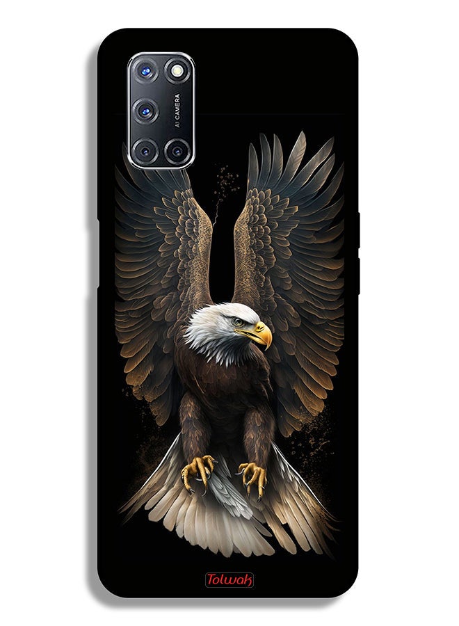 Tolwak غطاء حماية أوبو A92 مع تصميم نسر بأجنحة ممدودة - Image 1