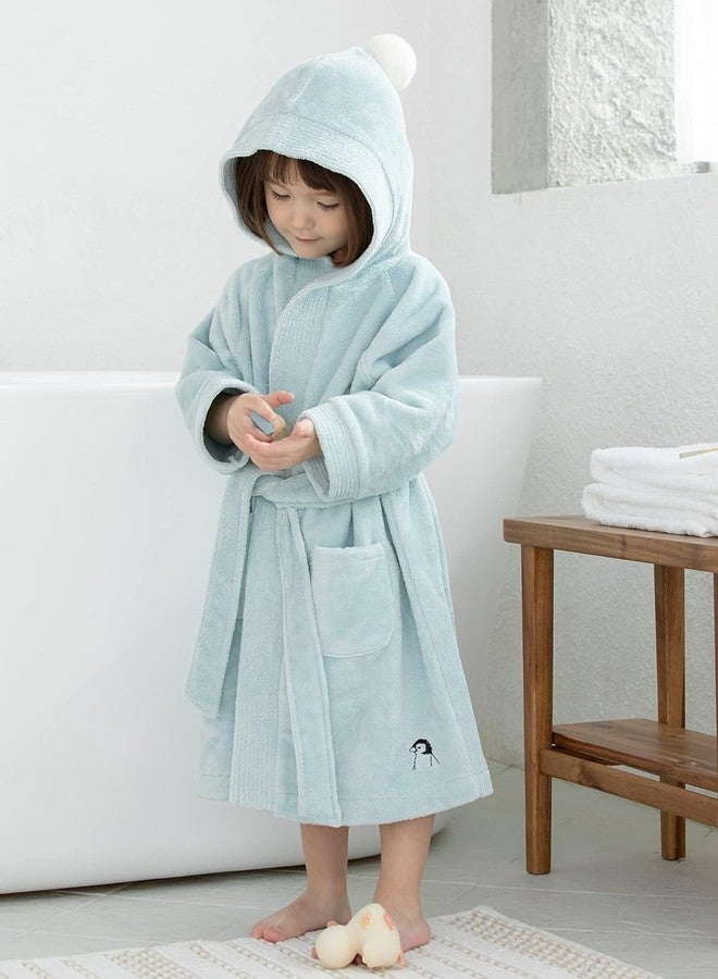 Konny Kids Bathrobes, Hooded Towel, Oeko-TEX Certified Bathrobes, Ultra Soft, Quick-Dry Washcloth for 3-5Y Baby Boys & Girls(Free size, Mint) - Image 2