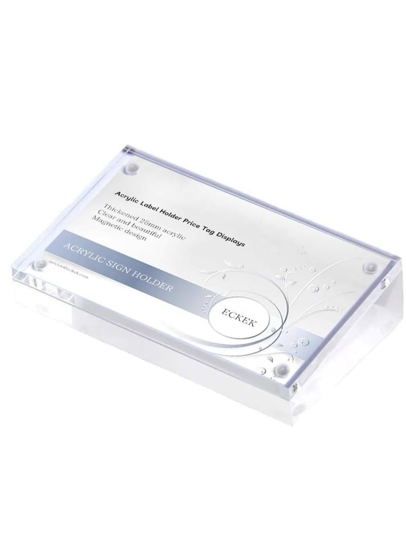 Eckek Acrylic Label Holder Price Tag Displays Sign Holder Data Card Holder Table Top Sign Stand - Image 1