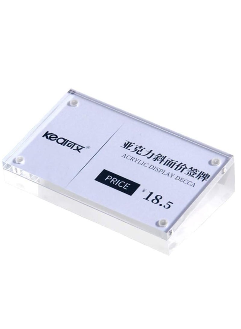 Eckek Acrylic Label Holder Price Tag Displays Sign Holder Data Card Holder Table Top Sign Stand - Image 2