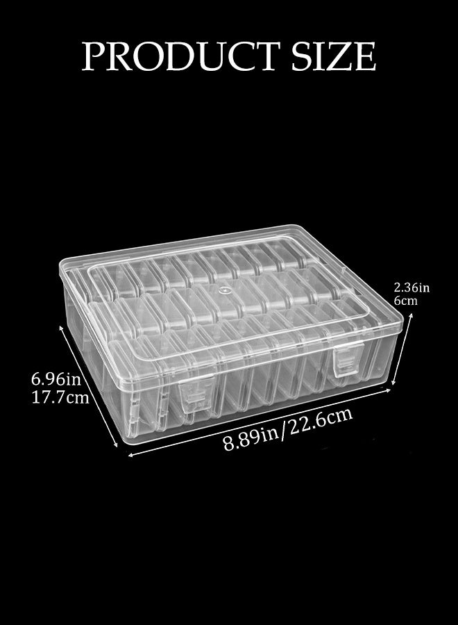 DUNISO 30 Grids Clear Plastic Organizer Box,Reusable Jewelry Bead Storage Box,Dustproof and Moistureproof，for Fishing Tackles Washi Tapes Threads Jewelry Beads Earring - Image 2